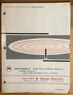 Motorola Compa-station Fm 2WAY Base Radio 136-174 Mc Instruction Manual. Fixed Price $35.00.
