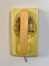 Vintage 1975 Western Electric Bell System 554 Yellow Wall Rotary Phone Untested. Fixed Price $39.00.