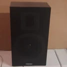 Toshiba Vintage Home Audio Speaker System Black Wood Cabinet Wired. Fixed Price $17.50.