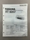 Toshiba RT-8057 Original Service Manual Free Shipping. Fixed Price $14.00.