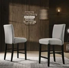 New Pacific Direct Levi 24.5" Fabric Counter Stool In Gray/black (set Of 2). Fixed Price $249.99.