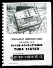 Superior TV12 TV-12 Tube Tester Operating Manual With Data. Fixed Price $13.99.