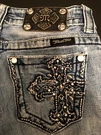 Women Miss Western Capri Blue Jeans Low Rise Fit Size 25X19 JP5345. Fixed Price $32.99.