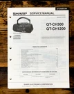Sharp QT-CD300 QT-CH1200 Radio Service Manual *original*. Fixed Price $14.97.