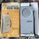 Vtg 1975 Realistic Transistor Walkie-talkie TRC-3 Original Box New Battery Works. Fixed Price $26.00.