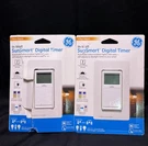 2 Pc Ge Sunsmart Digital Wall Timer Daily On/off Times, Programmable Settings. Fixed Price $50.00.