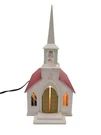 Church Music Box Light Up Knight Christmas Village Holiday Chicago Bush Bs. Fixed Price $22.50.