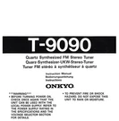 Onkyo T-9090 Tuner Owners Manual. Fixed Price $22.24.