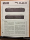 Altec Lansing Service Manual For 1651A 1652A Active Equalizers Original. Fixed Price $14.98.