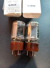 Pair 6L6WGB / 5881 Ge Brown Base Tubes, Closely Matched Gm And Ip. Fixed Price $49.00.