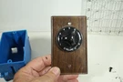 Vintage AT-50H Violet L-8 Ohm Volume Control Knob W/ Faux Wood Backplate. Fixed Price $15.99.