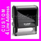 Custom Line Return Address Self Inking Rubber Trodat 4913 Stamper. Fixed Price $14.99.