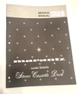 Marantz SD5010 SD-5010 Cassette Service Manual *original*. Fixed Price $17.50.