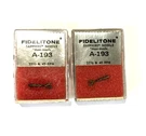 Vtg Lot Of 2 Fidelitone Sapphire Needle A-193 33 1/3 & 45 Rpm Phonograph Nos. Fixed Price $19.99.