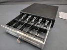 New In Box Ncr Lockable Cash Drawer With Two Keys, Model: 2186-6450-9090. Fixed Price $124.99.