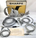 Sharpe Stereo Headphones With Original Box & Cords HA-10A 8 Ohms. Fixed Price $59.99.