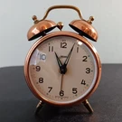 Working Mcm Keiser (western Germany) Copper Finish Twin Bell Alarm Clock. Fixed Price $30.00.