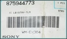 Pcs New And Genuine Sony 875944773 Ic LB1979VL-TLM Vintage Walkman Sealed Part. Fixed Price $12.00.