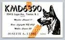 Cb Qsl/qso KMD6390 Trenton, Nj, Usa Oct 2068 Lafayette HE-20C Dog Art. Fixed Price $16.99.