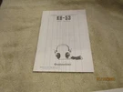Vintage Kenwood KH-53 Stereo Headphone Original Oem Instruction Owners Manual. Fixed Price $12.99.