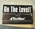 Tecnec On The Level! Rca To Xlr Interface / Passive High Low Adapter OTL-1S. Fixed Price $8.99.