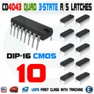10PCS CD4043BE Cmos Quad Nor R/s Latch W/ 3-STATE O/p Ic DIP-16. Fixed Price $8.26.