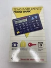 Vintage 1987 Texas Instruments Phone Bank Nos. Fixed Price $24.99.