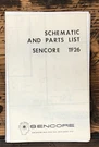 Sencore TF26 Cricket Fet Tester Schematic & Parts List *original*. Fixed Price $14.97.