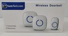 Wireless Doorbell With 1 Remote Model Cxr Button And 2 Plugin Receivers White. Fixed Price $18.95.