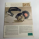 Sansui SH15 Headphones Spec Sheet Vintage Rare. Fixed Price $26.00.