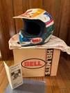 Vintage Bell MOTO6 #1 Mike Kidrawski Replica Motocross 7 3/4 W/box, Bag. Fixed Price $849.00.