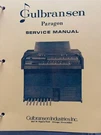 Gulbransen Organ Service Manual Paragon 2112-2114, 3516, Theatrum 3218, 3318. Fixed Price $49.00.