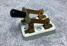 Vtg. Leviton No. 9913 Porcelain Dbl. Pole Single Throw Radio And Battery Switch. Fixed Price $15.00.