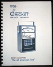 Sencore TF-26 TF26 Cricket Touch Tone Fet And Transistor Tester Manual. Fixed Price $12.99.