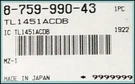 Pcs New And Genuine Sony 8-759-990-43 Ic TL1451ACDB TL-1451ACDB MZ-1 Minidisk. Fixed Price $11.00.