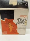 Vintage Airline Headphones Gen 6502A Montgomery Ward W/ Original Box. Fixed Price $60.00.