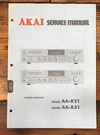 Akai AA-R21 AA-R31 Receiver Service Manual *original*. Fixed Price $19.97.