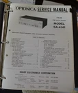 Optonica Service Manuals - Originals. Fixed Price $19.99.