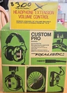 Realistic Custom Pro Stereo Headphones Bass Port 33-1002 +exten Volume Control. Fixed Price $39.95.