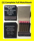 Vintage 1947 Stromberg Carlson Television Tv Radio Pine Grove Pa Full Matchbook. Fixed Price $8.99.
