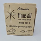 Vintage Intermatic Time-all Timer Model A211-4 W/original Box & Paperwork 1965. Fixed Price $15.99.