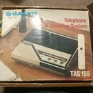 Sanyo Telephone Answering System TAS155-WITH Cords/tapes-orig. Box. Fixed Price $18.86.