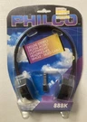 Philco 888K Headphones Lightweight Vintage Retro K-mart W/ Stereo Plug Black New. Fixed Price $14.99.