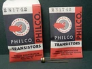Philco 2N1742 Germanium Pnp Transistors (2) Original Packaging. Fixed Price $15.00.