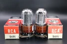 Matched Pair Rca 5691 Red Base 6SL7GT Early Black Ladder Plates Triple Mica 6335. Fixed Price $299.00.