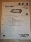 Sony Service Manual HB-A5710 Electronic Sketch Pad. Fixed Price $13.98.
