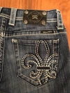 Women Miss Western Cropped Blue Jeans Midrise Fit Size 28X19 JP4369 Cecr. Fixed Price $49.99.