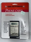 Seiko Instruments Phone Card Calculator Model DF-210 Made Japan New. Fixed Price $12.95.