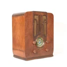 Vintage 1935 Silvertone Antique Wood Tube Radio With Lighted Color Dial * Works. Fixed Price $350.00.