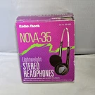 Vintage Radioshack NOVA-35 Lightweight Stereo Headphones 33-1100. Fixed Price $7.50.